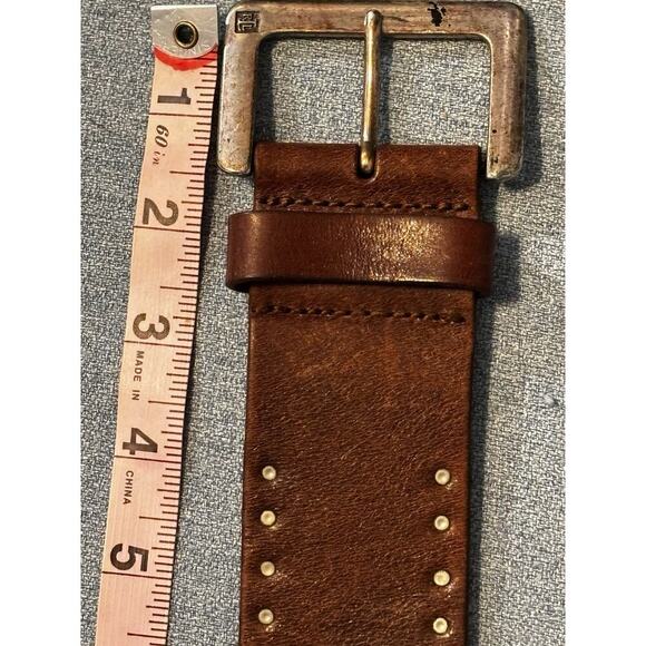 Lauren Ralph Lauren Accessories - Vintage Brown Leather Ralph Lauren Studded Womens Fashion Belt Small Western